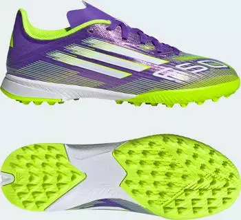 adidas F50 League TF purple rush/cloud white/lucid lemon (Junior) (JI0000)