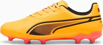 Puma King Match FG/AG sun stream/puma black/sunset glow (107573-05)
