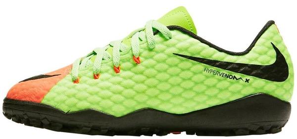 Nike HypervenomX Phelon III TF Jr electric green/hyper orange/volt/black