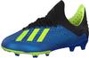 Adidas X 18.1 FG Fußballschuh Kinder football blue / solar yellow / core black