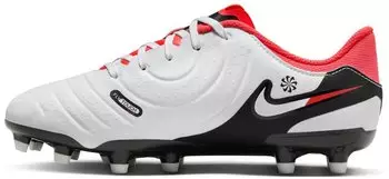 Nike Jr. Tiempo Legend 10 Academy MG (DV4348) white/black/bright crimson – Vielseitigkeit für verschiedene Spielfelder