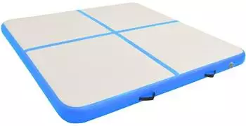 vidaXL Inflatable Gym Mat with Pump 700 x 100 x 20 cm blue