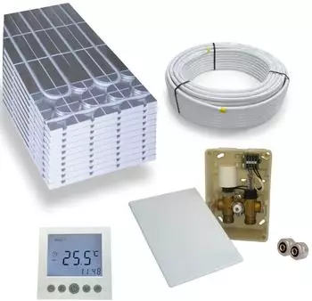 HoWaTech Fußbodenheizung DRY Komplett Set 5/10m² Dämmplatte 30mm EPS WLG 035 DEO und E-R