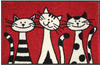 Wash+Dry Fußmatte waschbar Three Cats 50 x 75 cm