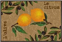wash+dry by Kleen-Tex Fu&szlig;matte "Le Citron" rechteckig 7 mm H&ouml;he...