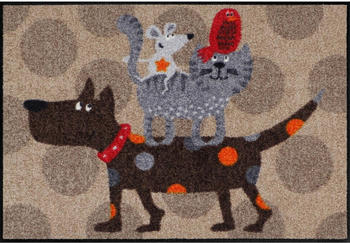 Salonloewe Fu&szlig;matte waschbar Welcome Home Tierturm 50x75 cm