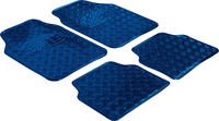 Universal Fu&szlig;matten Gummi Metallic Riffelblechlook Komplett-set Blau Fu&szlig;mattenset -