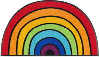 wash+dry by Kleen-Tex Fu&szlig;matte "Round Rainbow" halbrund 7 mm H&ouml;he Schmutzfangmatte,
