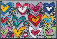 wash+dry by Kleen-Tex Fu&szlig;matte "With Love" rechteckig 7 mm H&ouml;he Schmutzfangmatte,