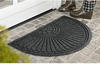 Wash+Dry Fußmatte DUNE Halfmoon grau 55x85 cm