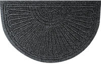 wash+dry by Kleen-Tex Fu&szlig;matte "DUNE Halfmoon dark grey" halbrund 8 mm H&ouml;he