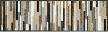 Wash+Dry Fußmatte Mikado Stripes braun-beige/braun-beige 35x120 cm