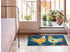 Salonloewe Fußmatte Rainbow Chicken petrol 050x075 cm