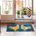 Salonloewe Fußmatte Rainbow Chicken petrol 050x075 cm