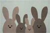Hanse Home Printy Bunny Family 40x60cm braun/grün