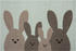 Hanse Home Printy Bunny Family 40x60cm braun/grün