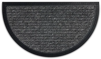 Astra Schmutzfangmatte - Outdoorfu&szlig;matte halbrund Fussabtreter 40x70 cm grau