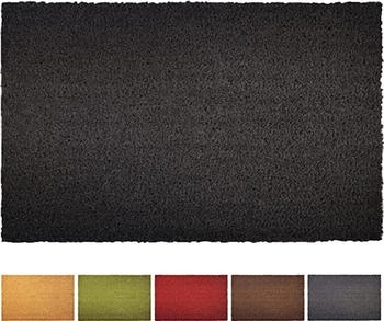 Floordirekt Fußmatte Kokos 24 mm 80x100 cm Schwarz