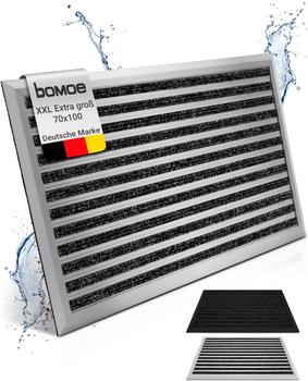 bomoe XXL Fußmatte Außen 70x100 cm Silber