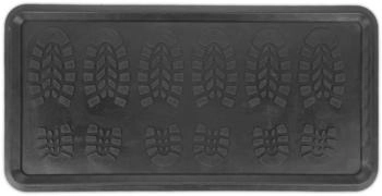 Relaxdays Gummi Schuhabtropfschale für nasse Schuhe mit hohem Rand, rutschfest, schwarz (10046460)