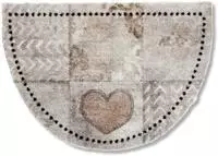 ASTRA Fu&szlig;matte "Pure&Soft 017" halbrund 7 mm H&ouml;he Sauberlaufmatte, weiche