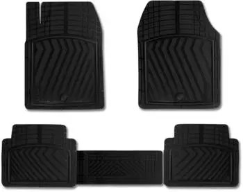 Omtec Otomotive Fußmatten Gummimatte 3D Antirutsch für Mitsubishi Outlander Gummi TPE Schwarz 4x