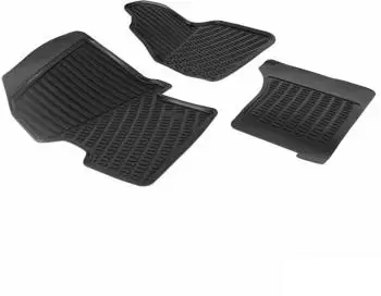 Omtec Otomotive Fußmatten 3D Gummimatten für VW Crafter 2012-2017 Gummi TPE Schwarz 3tlg