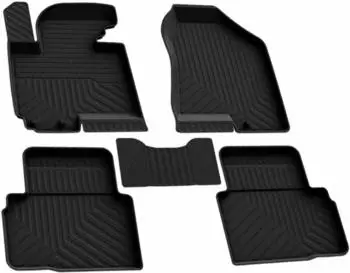 Omtec Otomotive Fußmatten 3D Gummimatten für Hyundai ix35 2009-2015 Gummi Schwarz 4x