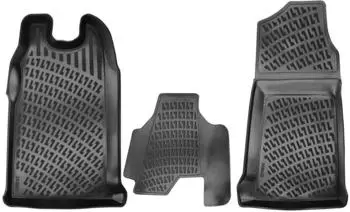 Omtec Otomotive Fußmatten 3D Gummimatten für Ford Transit 2000-2014 Gummi TPE Schwarz 4tlg