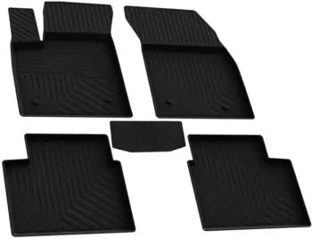 Omtec Otomotive Fußmatten 3D Gummimatten für Ford Focus mk4 2019-2025 Schwarz 4tlg