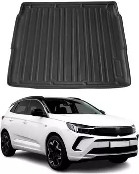 Omtec Otomotive Kofferraumwanne Laderaumwanne für Opel Grandland 2022-2024 Obere Gummi TPE