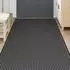 vidaXL Fußmatte Streifen schwarz und grau 115x400cm (4105599)