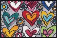 wash+dry by Kleen-Tex Fu&szlig;matte "With Love, all things are possible" rechteckig...