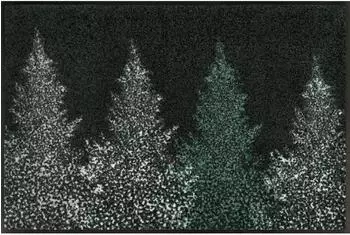 Wash+Dry Fu&szlig;matte "Pine Forest" 50x75cm, Polyamid, grau (17109550-0)