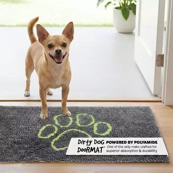 Dog Gone Smart Dirty Dog Fu&szlig;matte super saugf&auml;hig, maschinenwaschbar, k&uuml;hles Grau (DGSDDMP232142)