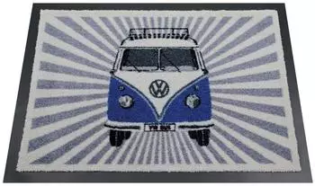 VW Collection VW T1 Bulli Fu&szlig;matte, 70x50cm, Strahlen/blau (BUDM12)