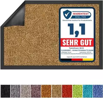 Floordirekt Rhine Schmutzfangmatte beige, rutschfest, 90x300cm (fd-26338)