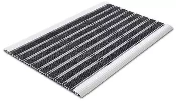 Floordirekt Elegant Mat Schmutzfangmatte Aluminium/Textil 45x75cm (fd-6360)
