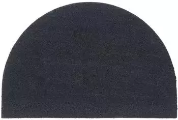 vidaXL Fu&szlig;matte Halbrund Kokosfaser dunkelgrau 60x90cm