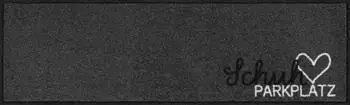 Salonloewe Fu&szlig;matte "Schuhparkplatz" silber 30x100cm (SLD3051-030x100)
