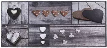MD Entree Universal Schmutzfangl&auml;ufer hearts, beige/grau, 67x150cm