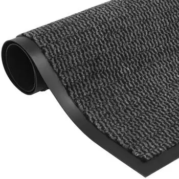 vidaXL Getuftet Fu&szlig;matte anthrazit, Polypropylen, Gummir&uuml;cken, 60x150cm