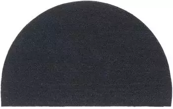 vidaXL Fußmatte Kokosfaser, halbrund, dunkelgrau, 50x80cm (155588)