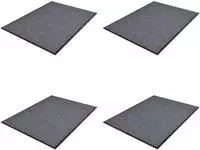T&uuml;rmatten 4 Stk. Pvc Grau 90 X 60 Cm Vidaxl