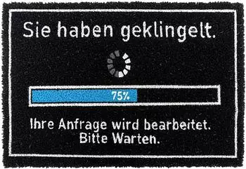 Relaxdays Kokos-Fu&szlig;matte mit Spruch, 60x40cm