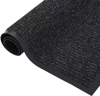 vidaXL Fu&szlig;matte gestreift 80x120cm anthrazit (331609)