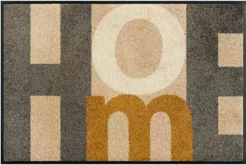 Wash+Dry Home Letters Fu&szlig;matte beige, 50x75cm