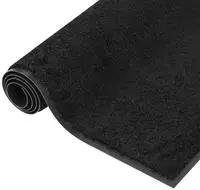 vidaXL Fu&szlig;matte 60x80 cm Schwarz