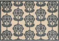 Turtle Mat Fu&szlig;matte "Pop Flowers Neutral" rechteckig 9 mm H&ouml;he