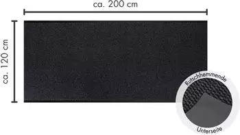 Andiamo Easy Schmutzfangmatte anthrazit 120x200cm, 5mm, rutschhemmend